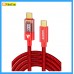 SuperV RT4-100-RD TYPE-C to TYPE-C 1M PD100W LED 數字顯示 十字編織線材 (RED) SuperV RT4-100-RD TYPE-C to TYPE-C 1M PD100W LED 數字顯示 十字編織線材 (RED)
